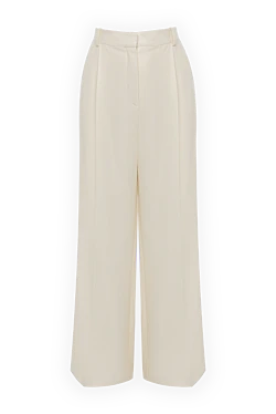 Women's white cashmere pants