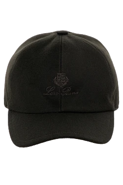 Men's black cashmere cap