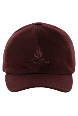 Men's burgundy cashmere cap