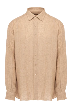 Сорочка чоловіча з льону бежева
