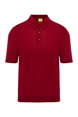 Men's red cotton polo