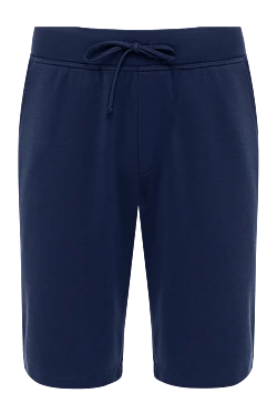 Blue men's shorts made of cotton and polyamide