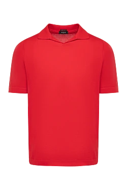 Men's red cotton polo