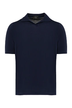 Men's blue cotton polo