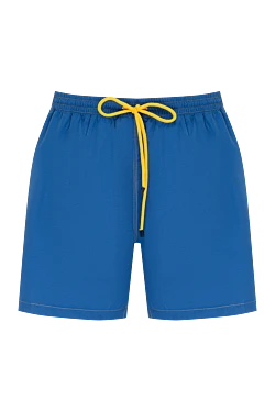 Blue men's beach shorts made of polyester