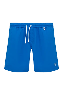 Blue men's beach shorts made of polyester