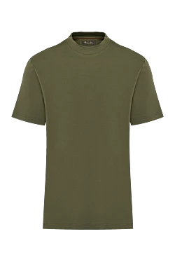 Men's green T-shirt made of cotton