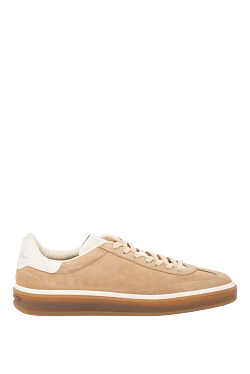 Women's beige suede sneakers.
