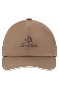 Men's brown polyester cap