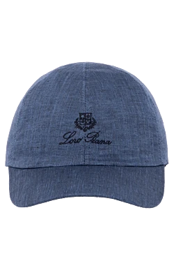 Men's blue cap made of linen