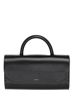 Women's black bag made of genuine leather