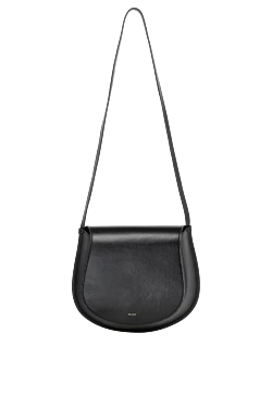 Women's black bag made of genuine leather