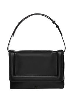 Women's black bag made of genuine leather