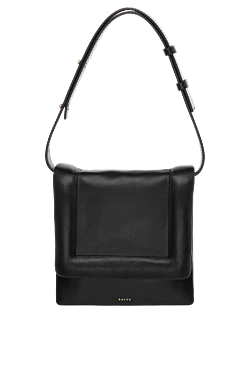 Women's bag, black, made of genuine leather