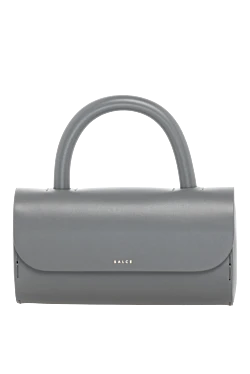 Women's bag, gray, made of genuine leather