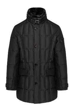 Пуховик чоловічий сірий з поліестеру