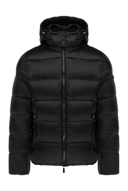 Men's black polyamide down jacket