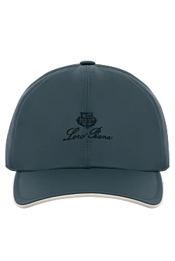 Men's blue polyester cap