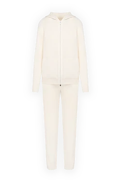 White cashmere walking suit for women