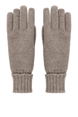 Women's brown cashmere gloves