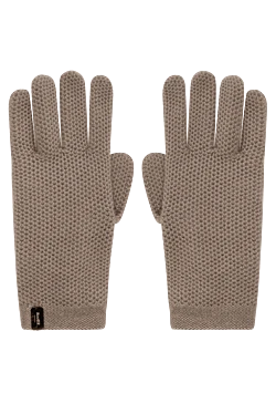 Women's brown cashmere gloves