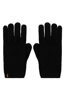 Black cashmere gloves for women