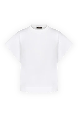 Women's white T-shirt made of cotton