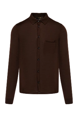 Brown men's shirt made of wool