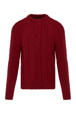 Men's red cashmere jumper