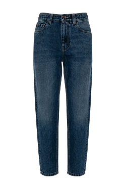 Women's blue jeans made of cotton