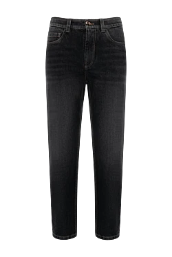 Women's gray jeans made of cotton