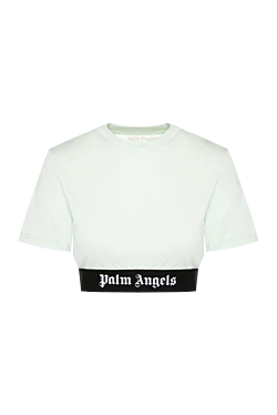 Women's white cotton top with logo