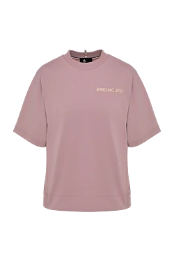 Women's pink T-shirt with logo