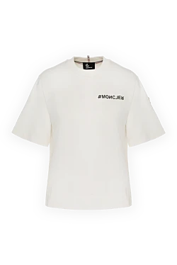 White women's T-shirt with logo