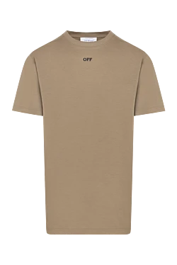 Brown men's T-shirt with logo