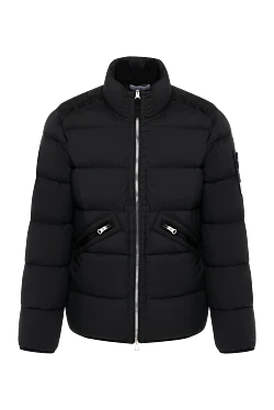 Men's down jacket black with logo