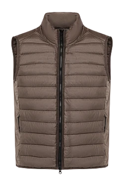 Men's vest brown with logo