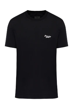 Men's white T-shirt with a miniature logo