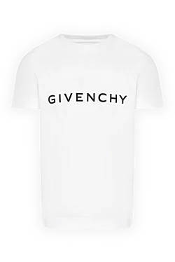 Men's white T-shirt with a large logo