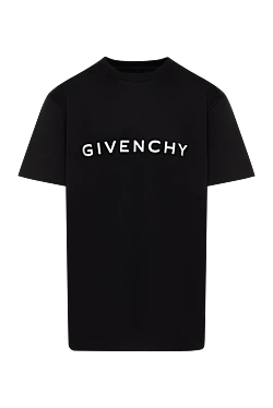 Men's black T-shirt with a large logo