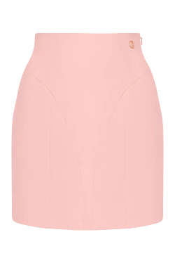 Pink viscose mini skirt