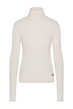 Women's golf woolen white with logo