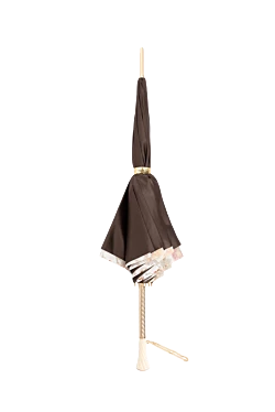 Women's umbrella with Swarovski crystals brown