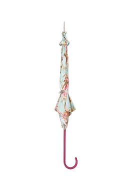 Women's umbrella blue with pink handle