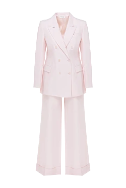 Women's pink suit with wide trousers