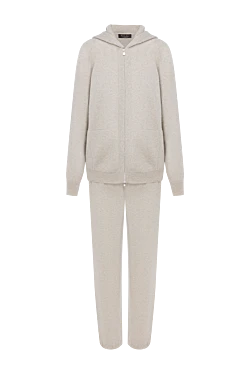 Beige cashmere walking suit