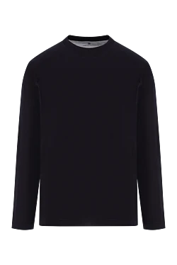Cotton Jersey Crew Neck Sweatshirt Blue Men's