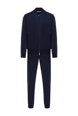 Men's blue tracksuit with pinstripes