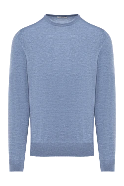 Blue men's jumper made of wool