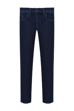 Men's blue jeans made of cotton and cashmere